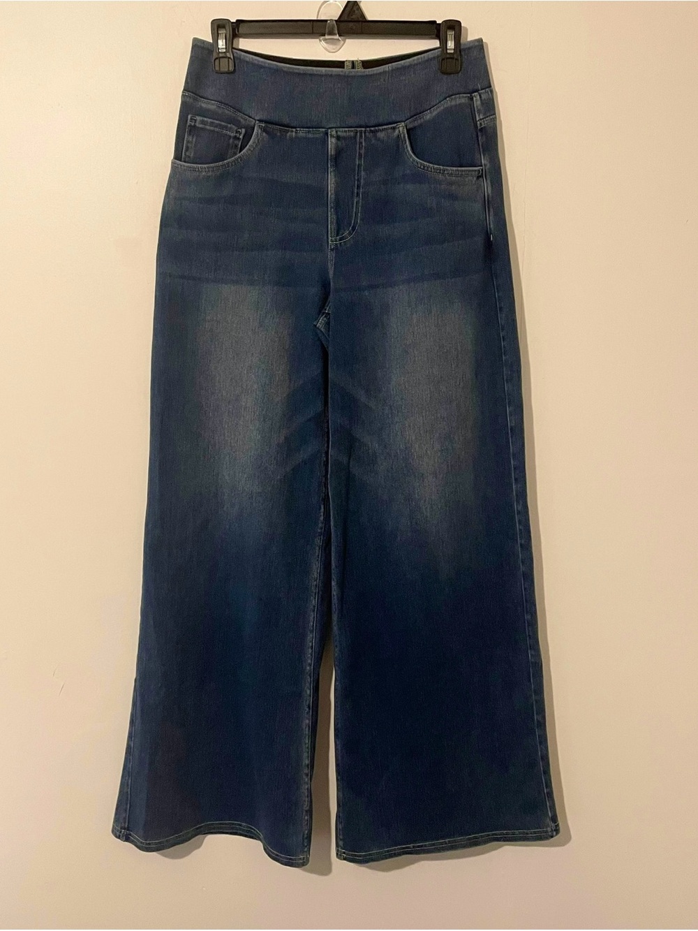 Halara Super Wide Flare Leg Comfort Jeans Pants Elastic Waist Comfy Size Medium